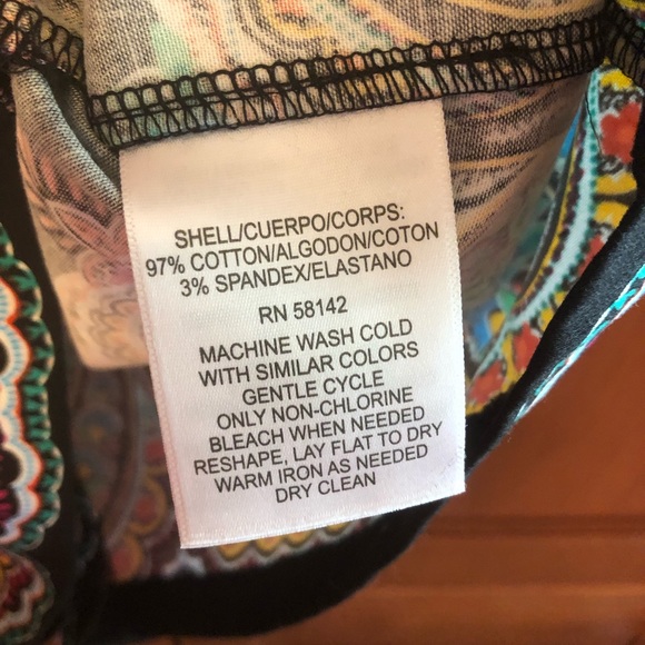 London Times Black Print Dress Size 4 NWT - Picture 6 of 6